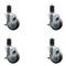 Service Caster 4'' Thermoplastic Rubber Swivel 1-5/8'' Expanding Stem Caster Set with Brake, 4PK SCC-EX20S414-TPRB-TLB-158-4 - alternate 1